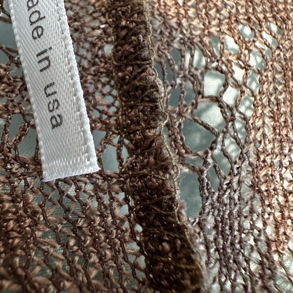 Women Kirra Sz: M Brown Loose Fit Lace Back Boxy Oversized Lightweight Flowy Top - Picture 7 of 16